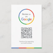 Google Reviews | Zakelijke beoordelingslink QR-cod Informatiekaartje (Voorkant)