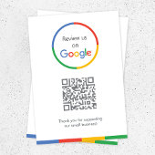 Google Reviews | Zakelijke beoordelingslink QR-cod Informatiekaartje