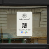 Google Reviews | Zakelijke beoordelingslink QR-cod Raamsticker