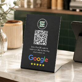 Google Reviews | Zakelijke beoordelingslink QR-cod Reclamebord Met Voetstuk