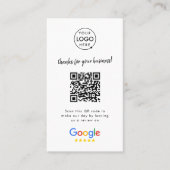 Google Reviews Zakelijke Kaart | QR Code Review Li Visitekaartje (Voorkant)