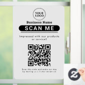 Google Reviews Zakelijke Review Link QR-code Raamsticker (Huis)