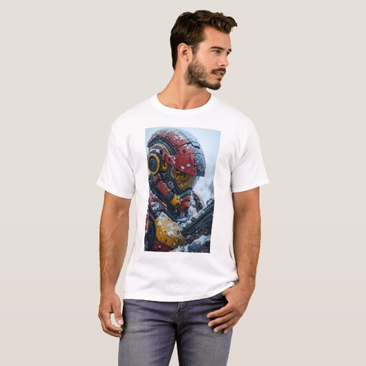Google robot gepantserde T-shirt (Voorkant volledig)