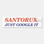 Google Santorum Bumpersticker (Voorkant)