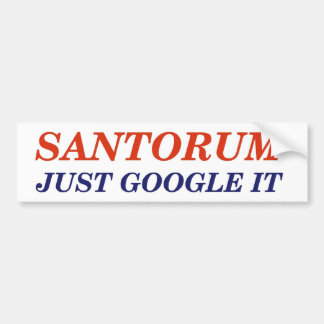 Google Santorum Bumpersticker