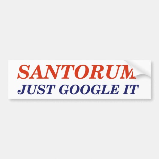 Google Santorum Bumpersticker (Voorkant)