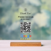 Google Scan om een review QR-code achter te laten Acryl Bord (Neutraal)