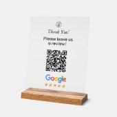 Google Scan om een review QR-code achter te laten Acryl Bord (Hoek)