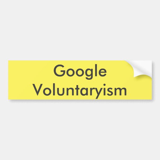 Google Voluntaryism Bumpersticker (Voorkant)