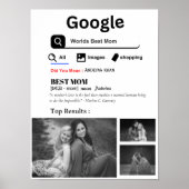 Google World's beste Moeder Retro Gepersonaliseerd Poster (Voorkant)