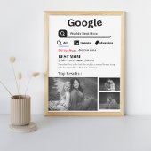Google World's beste Moeder Retro Gepersonaliseerd Poster