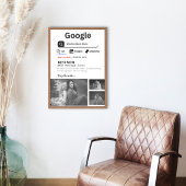 Google World's beste Moeder Retro Gepersonaliseerd Poster