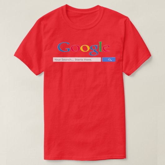 Google-zoekmachine T-shirt (Design voorkant)