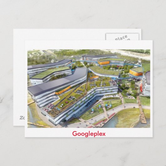 Googleplex-Briefkaart Briefkaart (Voorkant / Achterkant)