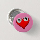 Googly Eye Heart Button (Voorkant /achterkant)
