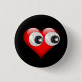 Googly Eye Heart Button (Voorkant)