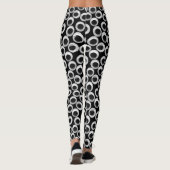 Googly eye-patroon - zwart leggings (Achterkant)