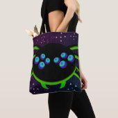 Googly Eyed Black Spider Monster Tote Bag (Dichtbij)
