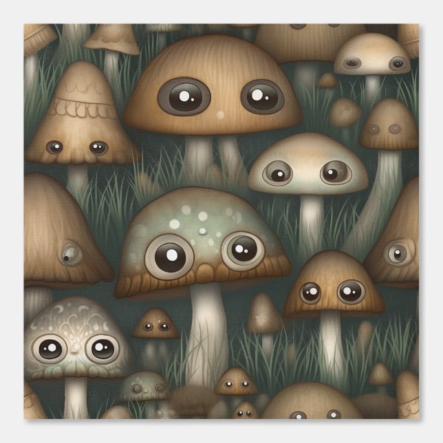 Googly Eyed Garden Botanical Behang (Voorkant)