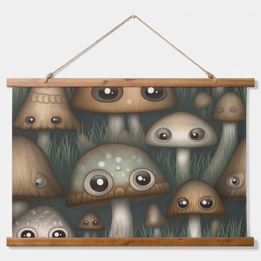 Googly Eyed Garden Botanical Hangend Wandkleed (Voorkant)