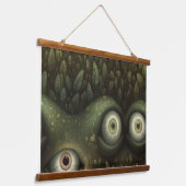 Googly Eyed Garden Botanical Hangend Wandkleed (Gebogen)