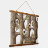 Googly Eyed Garden Botanical Hangend Wandkleed (Gebogen)