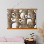 Googly Eyed Garden Botanical Hangend Wandkleed (Slaapkamer)