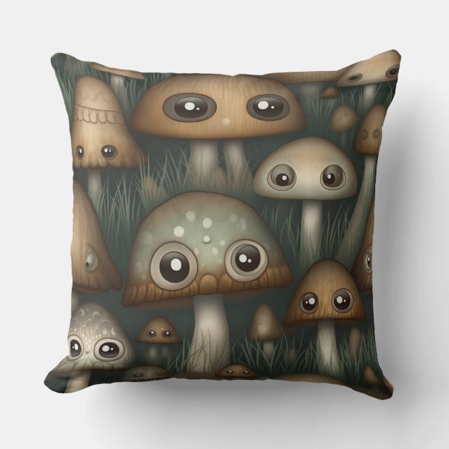 Googly Eyed Garden Botanical Kussen (Voorkant)