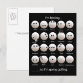 Googly Eyed Golf Balls, stemmingen, emoties Briefkaart (Voorkant / Achterkant)