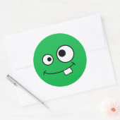 Googly Eyed Green Monster Sticker (Envelop)