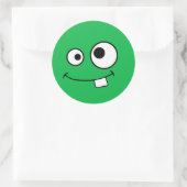 Googly Eyed Green Monster Sticker (Tas)