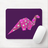 Googly-Eyed Origami Brachiosaurus - Roze Muismat (Met muis)
