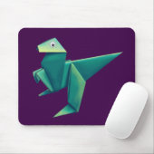Googly-Eyed Origami Raptor Muismat (Met muis)