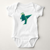 Googly-Eyed Origami Raptor Romper (Voorkant)