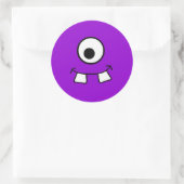 Googly Eyed Paarse Monster Sticker (Tas)