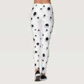 Googly Eyes Black en White Funny Cute Unique Leggings (Achterkant)