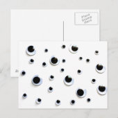Googly Eyes Black en White Gekke Fun Humor Briefkaart (Voorkant / Achterkant)