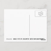 Googly Eyes Black en White Gekke Fun Humor Briefkaart (Achterkant)