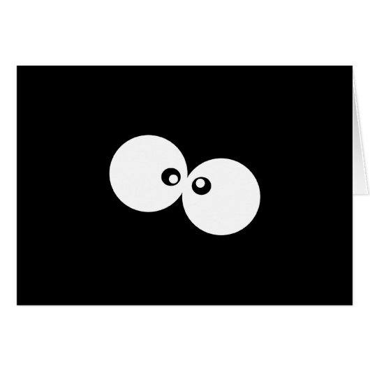 Googly Eyes, Funny Eyes, Black en White (Voorkant Horizontaal)