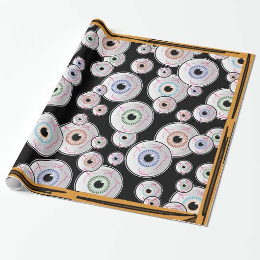 Googly Eyes in Windows Cadeaupapier (Uitgerold)