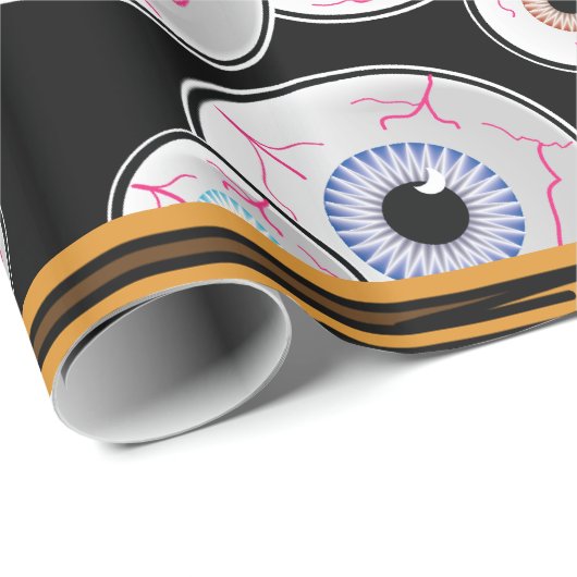 Googly Eyes in Windows Cadeaupapier (Rol Hoek)