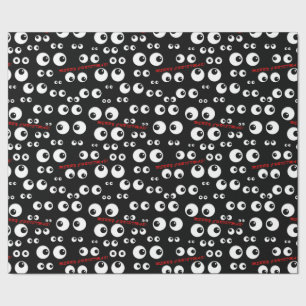 Googly Eyes kerstpapier Cadeaupapier