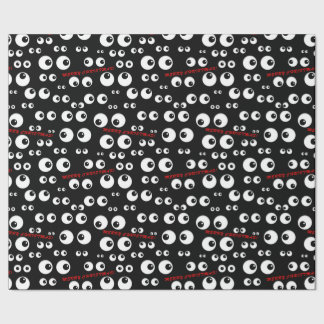Googly Eyes kerstpapier Cadeaupapier