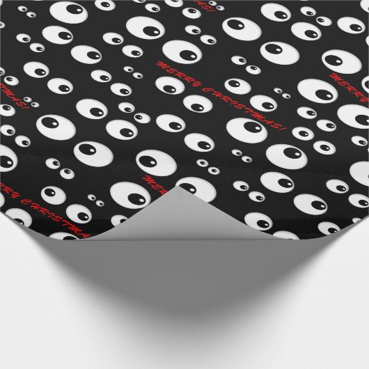 Googly Eyes kerstpapier Cadeaupapier (Hoek)