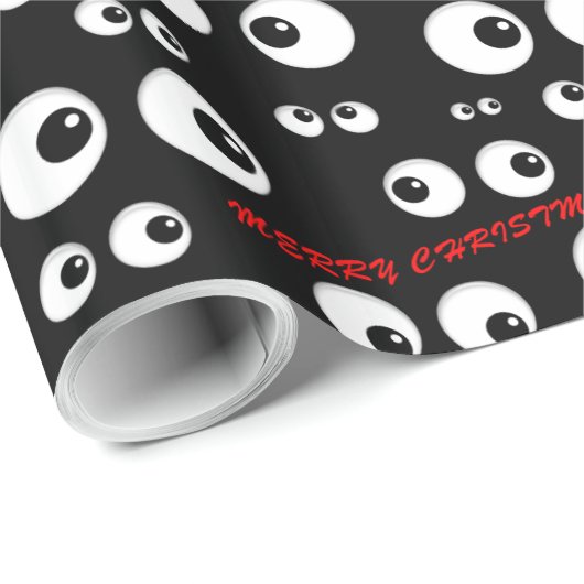 Googly Eyes kerstpapier Cadeaupapier (Rol Hoek)