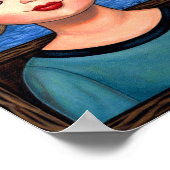 Googly Girl Sailor Head Vase Lighthouse Sailboot Poster (Hoek)