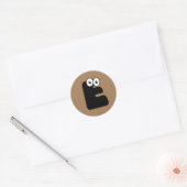 Googly Letter E Classic Round Sticker (Envelop)