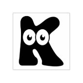 Googly Letter K Rubber Stamp Rubberstempel (Afrduk)