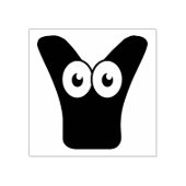 Googly Letter V Rubber Stamp Rubberstempel (Afrduk)