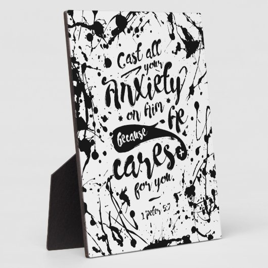 Gooi al uw angst op hem - 1 Petrus 5:7 Fotoplaat (Zijkant)